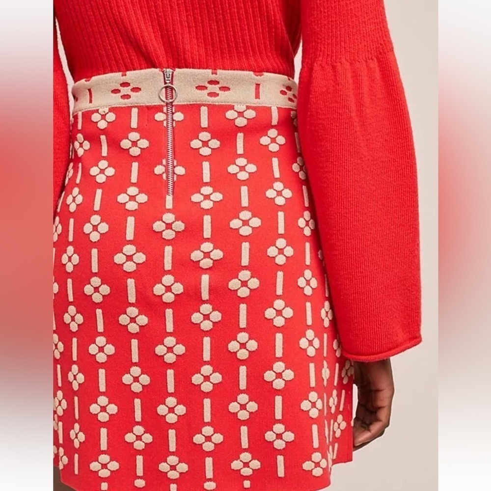 Maeve Anthropologie women’s Quant
Skirt orange red tan floral sweater material - Picture 3 of 12